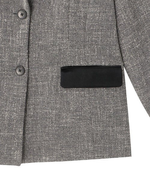 MECRE(メクル)の「ノンウールツィードテーラージャケット(テーラードジャケット・レディース・グレー/ブラック・S/M)」の10枚目の写真
