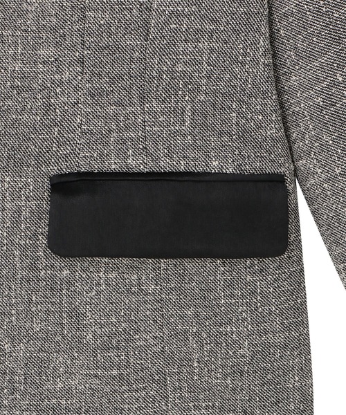 MECRE(メクル)の「ノンウールツィードテーラージャケット(テーラードジャケット・レディース・グレー/ブラック・S/M)」の4枚目の写真