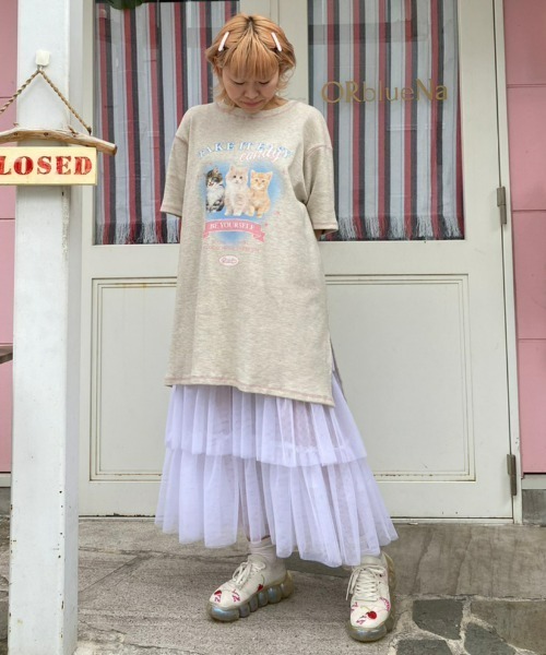 Candy Stripper（キャンディストリッパー）の「BE YOURSELF WAFFLE BIG Tシャツ（Tシャツ/カットソー・レディース・ピンク/ライトグレー/ブラック・2）」の22枚目の写真