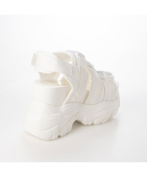 Mafmof（マフモフ）の「Mafmof(マフモフ)厚底ボリュームソールスポーツサンダル（サンダル・レディース・ホワイト/ブラック・L/M/S/LL）」の10枚目の写真