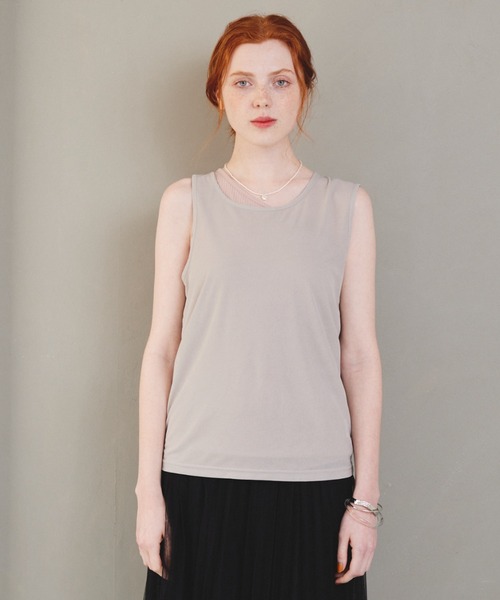 paravion（パラビオン）の「【SETアイテム】シアートップス×リブタンク（タンクトップ・レディース・ブルー/ブラック/アイボリー/グレイッシュベージュ・FREE）」の17枚目の写真