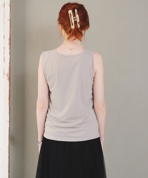 paravion（パラビオン）の「【SETアイテム】シアートップス×リブタンク（タンクトップ・レディース・ブルー/ブラック/アイボリー/グレイッシュベージュ・FREE）」の19枚目の写真