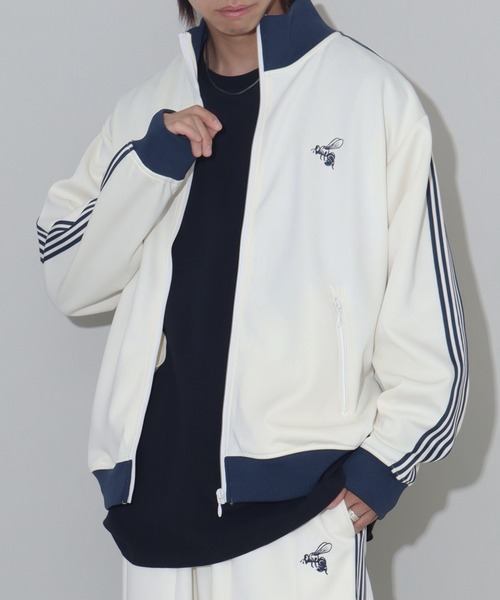 セール】ビー刺繍クラシックテクスチャージャージ オーバーサイズ