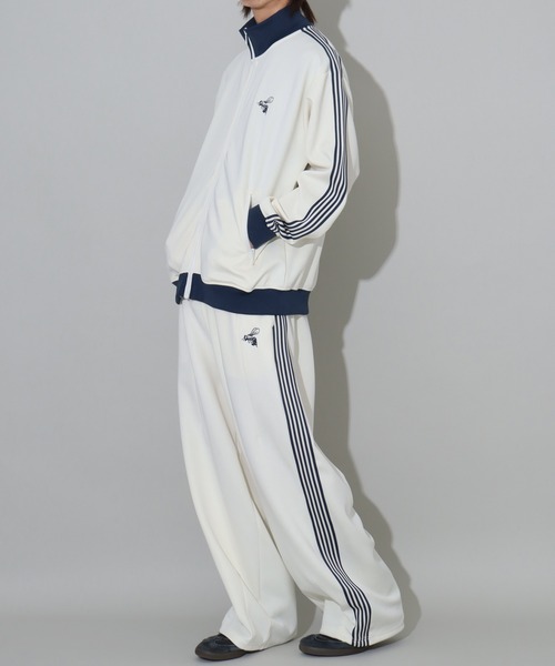 ビー刺繍クラシックテクスチャージャージ オーバーサイズトラック