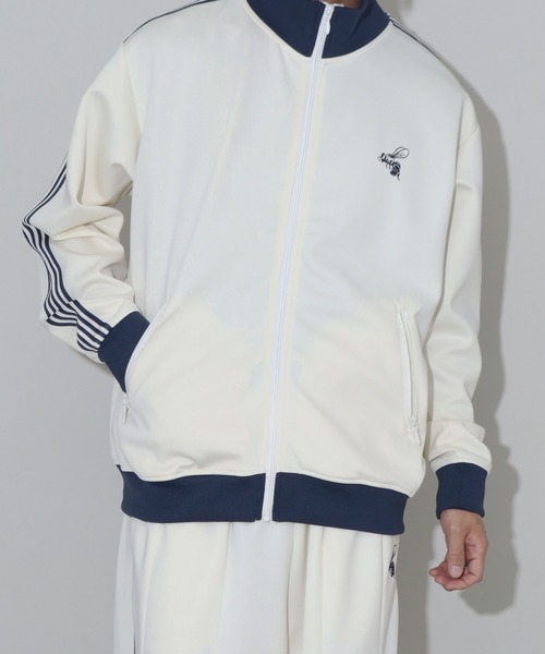 ビー刺繍クラシックテクスチャージャージ オーバーサイズトラック