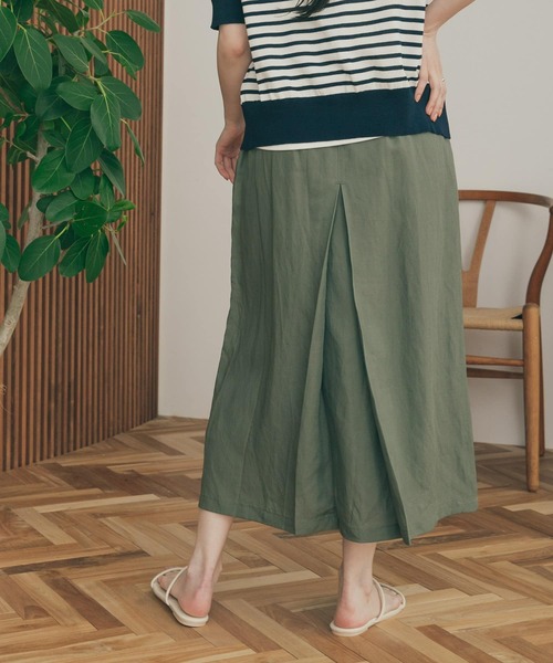 FORK&SPOON(フォークアンドスプーン)の「FORK&SPOON ボックスプリーツスカート(スカート・レディース・ブルー/ブラック/カーキ・1/2)」の5枚目の写真