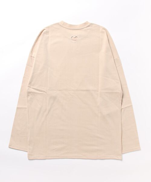 epine(エピヌ)の「Ee heart big long tee(Tシャツ/カットソー・レディース・ベビーピンク/ホワイト/ベージュ・FREE)」の18枚目の写真