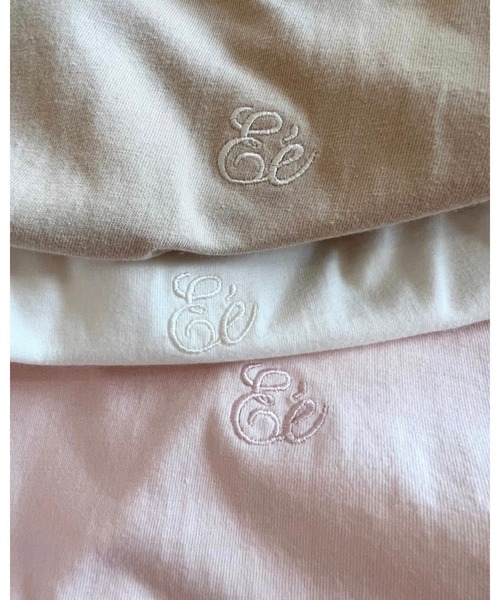 epine(エピヌ)の「Ee heart big long tee(Tシャツ/カットソー・レディース・ベビーピンク/ホワイト/ベージュ・FREE)」の6枚目の写真