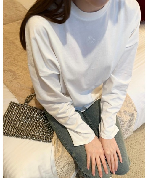 epine(エピヌ)の「Ee heart big long tee(Tシャツ/カットソー・レディース・ベビーピンク/ホワイト/ベージュ・FREE)」の11枚目の写真