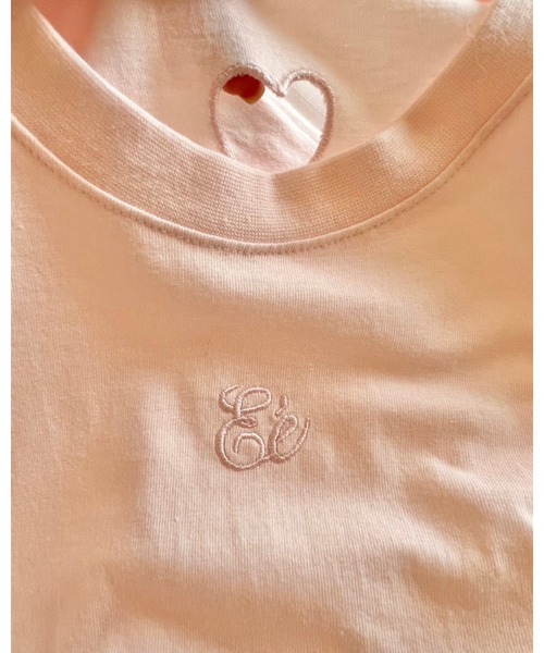 epine(エピヌ)の「Ee heart big long tee(Tシャツ/カットソー・レディース・ベビーピンク/ホワイト/ベージュ・FREE)」の13枚目の写真