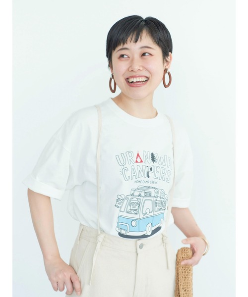 CRAFT STANDARD BOUTIQUE（クラフトスタンダードブティック）の「URANIWA HOME CAMP CREW TEE　◆（Tシャツ/カットソー・メンズ・オフホワイト/グレイッシュベージュ/チャコールグレー・M/XL/L）」の9枚目の写真