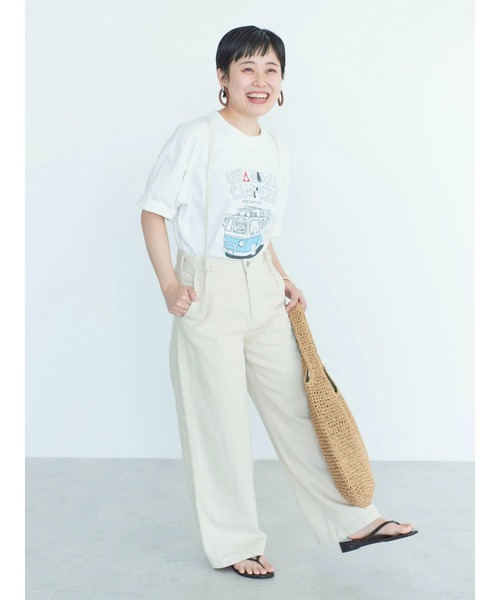 CRAFT STANDARD BOUTIQUE（クラフトスタンダードブティック）の「URANIWA HOME CAMP CREW TEE　◆（Tシャツ/カットソー・メンズ・オフホワイト/グレイッシュベージュ/チャコールグレー・M/XL/L）」の10枚目の写真