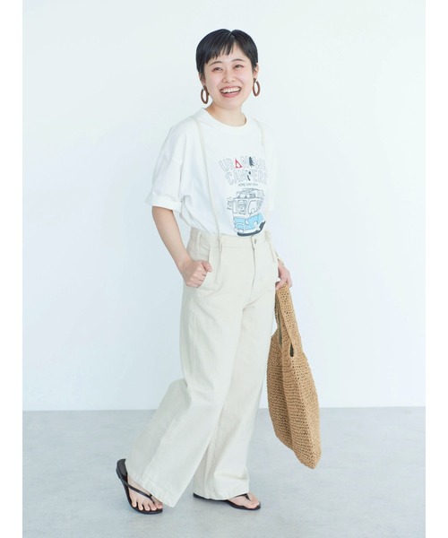 CRAFT STANDARD BOUTIQUE（クラフトスタンダードブティック）の「URANIWA HOME CAMP CREW TEE　◆（Tシャツ/カットソー・メンズ・オフホワイト/グレイッシュベージュ/チャコールグレー・M/XL/L）」の11枚目の写真