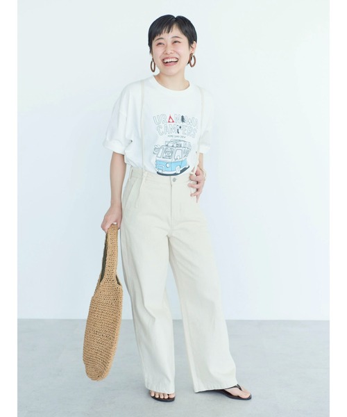 CRAFT STANDARD BOUTIQUE（クラフトスタンダードブティック）の「URANIWA HOME CAMP CREW TEE　◆（Tシャツ/カットソー・メンズ・オフホワイト/グレイッシュベージュ/チャコールグレー・M/XL/L）」の12枚目の写真