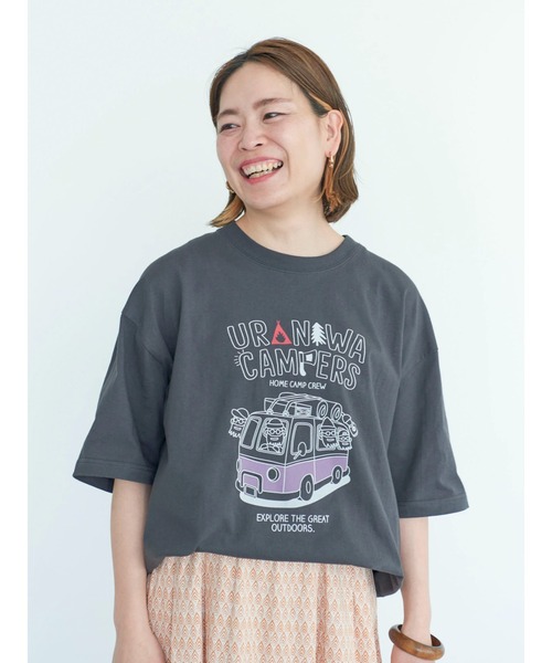 CRAFT STANDARD BOUTIQUE（クラフトスタンダードブティック）の「URANIWA HOME CAMP CREW TEE　◆（Tシャツ/カットソー・メンズ・オフホワイト/グレイッシュベージュ/チャコールグレー・M/XL/L）」の16枚目の写真