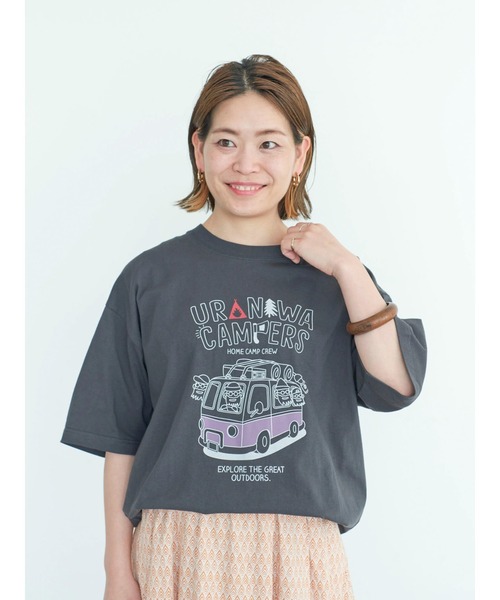 CRAFT STANDARD BOUTIQUE（クラフトスタンダードブティック）の「URANIWA HOME CAMP CREW TEE　◆（Tシャツ/カットソー・メンズ・オフホワイト/グレイッシュベージュ/チャコールグレー・M/XL/L）」の18枚目の写真