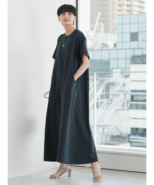 AMERICAN HOLIC(アメリカンホリック)の「切り替え半袖カットフレアワンピース(ワンピース・レディース・ブルー/ブラック/ブラウン/グレイッシュベージュ/グリーン・L/M)」の12枚目の写真