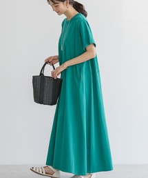 AMERICAN HOLIC | 切り替え半袖カットフレアワンピース(ワンピース)