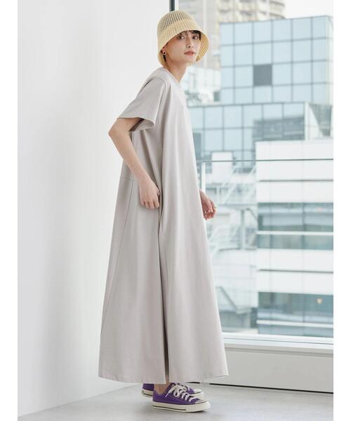 AMERICAN HOLIC(アメリカンホリック)の「切り替え半袖カットフレアワンピース(ワンピース・レディース・ブルー/ブラック/ブラウン/グレイッシュベージュ/グリーン・L/M)」の7枚目の写真