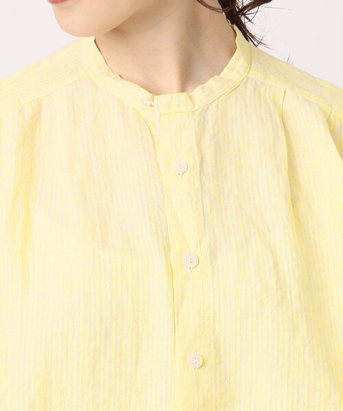 LAURA ASHLEY（ローラアシュレイ）の「フレンチリネンブラウス（シャツ/ブラウス・レディース・オフホワイト/イエロー系2/ライトベージュ/ブルー系その他4・38）」の9枚目の写真