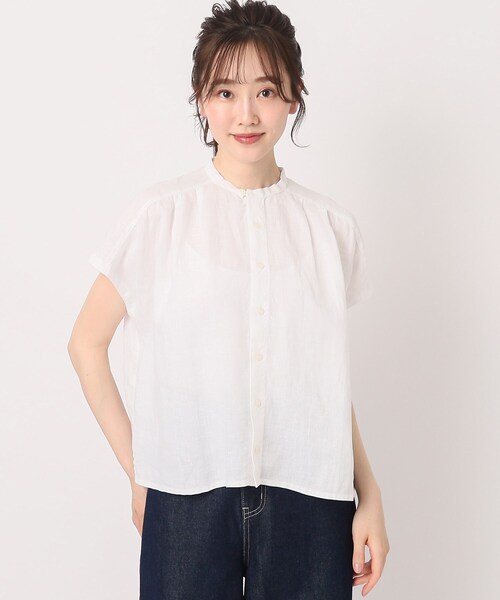 LAURA ASHLEY（ローラアシュレイ）の「フレンチリネンブラウス（シャツ/ブラウス・レディース・オフホワイト/イエロー系2/ライトベージュ/ブルー系その他4・38）」の13枚目の写真