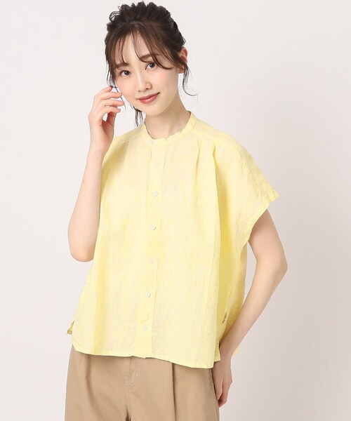 LAURA ASHLEY（ローラアシュレイ）の「フレンチリネンブラウス（シャツ/ブラウス・レディース・オフホワイト/イエロー系2/ライトベージュ/ブルー系その他4・38）」の17枚目の写真