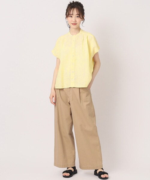 LAURA ASHLEY（ローラアシュレイ）の「フレンチリネンブラウス（シャツ/ブラウス・レディース・オフホワイト/イエロー系2/ライトベージュ/ブルー系その他4・38）」の18枚目の写真
