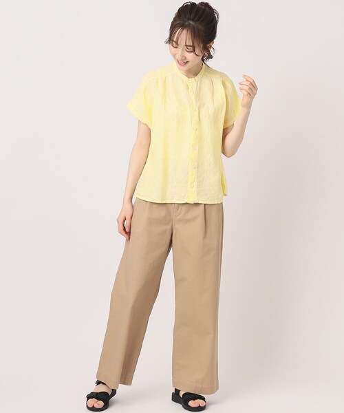 LAURA ASHLEY（ローラアシュレイ）の「フレンチリネンブラウス（シャツ/ブラウス・レディース・オフホワイト/イエロー系2/ライトベージュ/ブルー系その他4・38）」の19枚目の写真