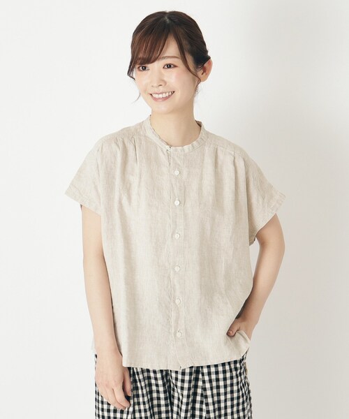 LAURA ASHLEY（ローラアシュレイ）の「フレンチリネンブラウス（シャツ/ブラウス・レディース・オフホワイト/イエロー系2/ライトベージュ/ブルー系その他4・38）」の20枚目の写真