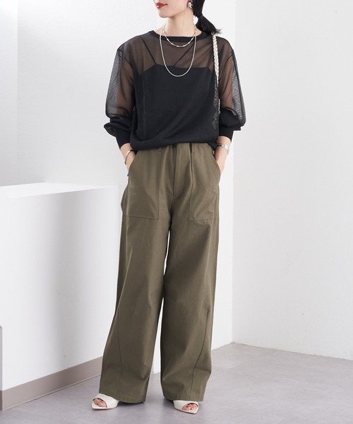 SHENERY（シーナリー）の「シアーラメニットプルオーバー（ニット/セーター・レディース・ブラック/アイボリー・FREE）」の11枚目の写真