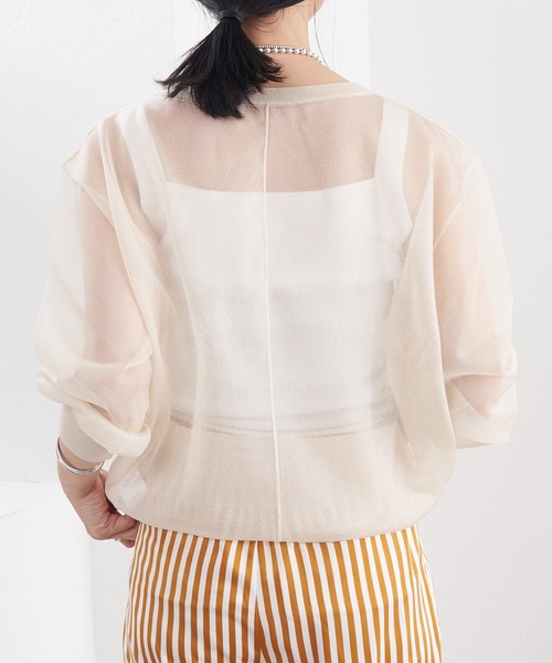 SHENERY（シーナリー）の「シアーラメニットプルオーバー（ニット/セーター・レディース・ブラック/アイボリー・FREE）」の16枚目の写真