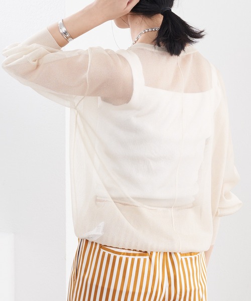 SHENERY（シーナリー）の「シアーラメニットプルオーバー（ニット/セーター・レディース・ブラック/アイボリー・FREE）」の17枚目の写真