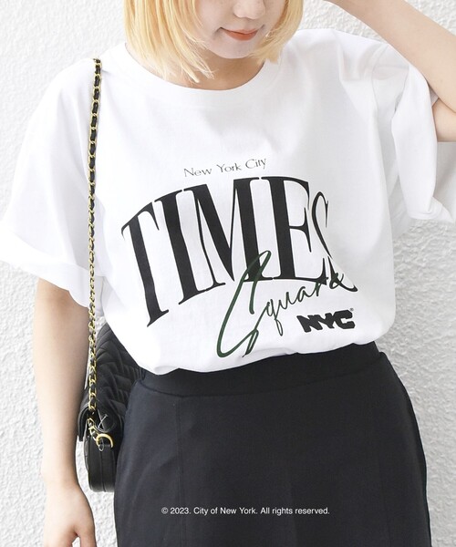 GOOD ROCK SPEED(グッドロックスピード)の「【SHIPS any別注】GOOD ROCK SPEED:〈洗濯機可能〉NYC ショート TEE(Tシャツ/カットソー・レディース・ベージュ/ホワイト・ONE SIZE)」の1枚目の写真