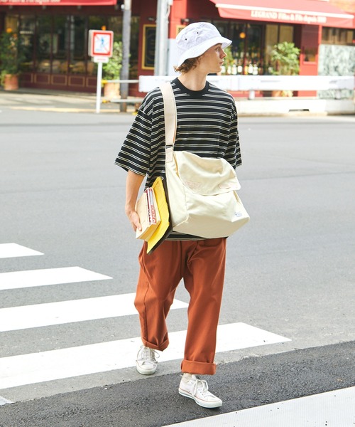 EMMA CLOTHES(エマクローズ)の「ミリタリーフラップキャンバスショルダーバッグ EMMA CLOTHES(ショルダーバッグ・メンズ・チャコール/ブラック/アイボリー/ベージュ/カーキ・FREE)」の7枚目の写真