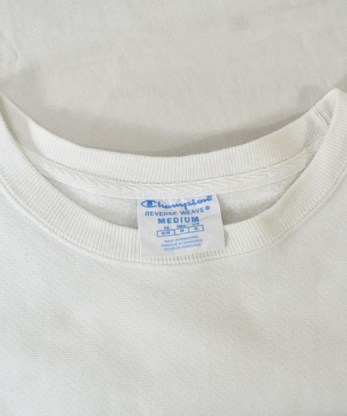 Champion(チャンピオン)の「【ヴィンテージ古着】Champion / チャンピオン リバースウィーブ ロゴ クルーネックスウェット(スウェット・メンズ・ホワイト・MEDIUM)」の5枚目の写真