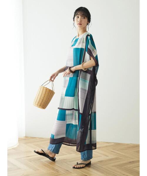 CRAFT STANDARD BOUTIQUE(クラフトスタンダードブティック)の「スカーフ柄ワンピース ◆(ワンピース・レディース・マルチ/ブラック・FREE)」の15枚目の写真