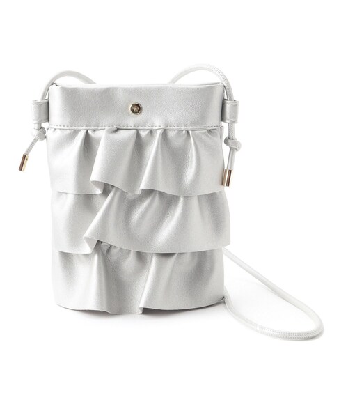 SHOO・LA・RUE(シューラルー)の「◆フリルミニショルダーバッグ(ショルダーバッグ・レディース・オフホワイト/シルバー/ブラック・00)」の15枚目の写真
