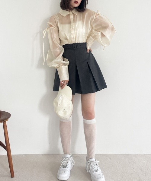 Heather(ヘザー)の「シアーリブハイSOX 964394(ソックス/靴下・レディース・ホワイト/ブラック・FREE)」の5枚目の写真