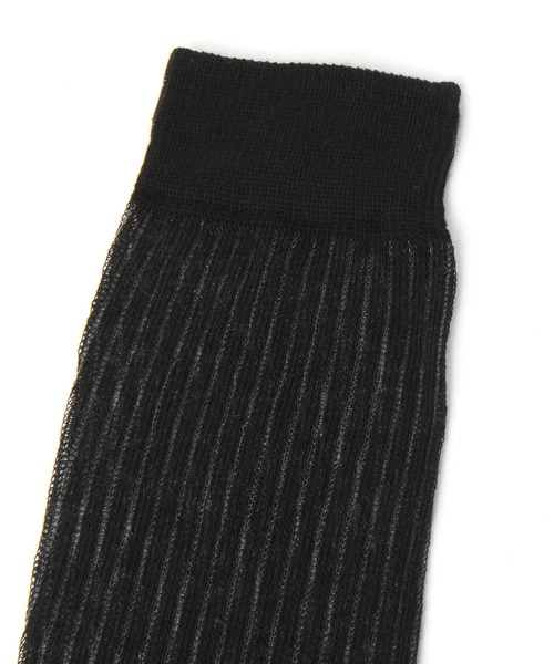 Heather(ヘザー)の「シアーリブハイSOX 964394(ソックス/靴下・レディース・ホワイト/ブラック・FREE)」の11枚目の写真