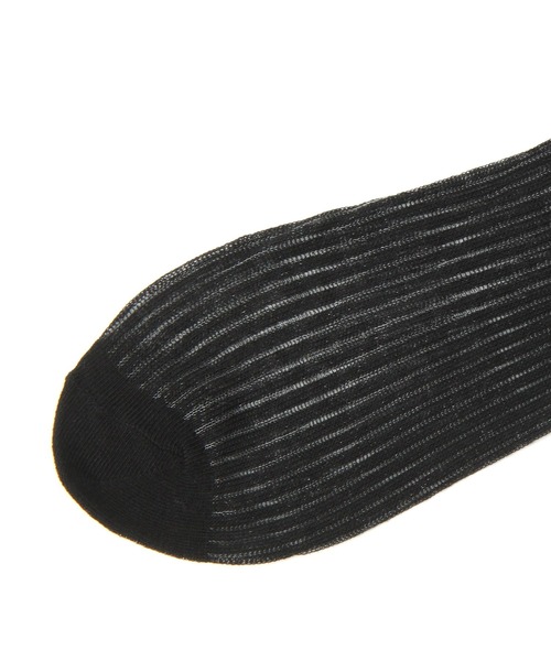 Heather(ヘザー)の「シアーリブハイSOX 964394(ソックス/靴下・レディース・ホワイト/ブラック・FREE)」の13枚目の写真