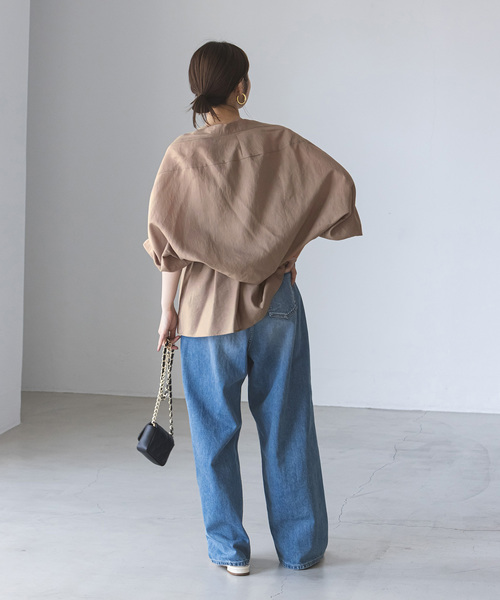 Noble（ノーブル）の「ボレロアンサンブルブラウス（シャツ/ブラウス・レディース・ネイビー/ベージュ・FREE）」の6枚目の写真