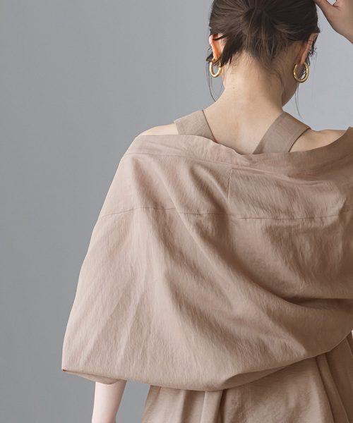 Noble（ノーブル）の「ボレロアンサンブルブラウス（シャツ/ブラウス・レディース・ネイビー/ベージュ・FREE）」の7枚目の写真