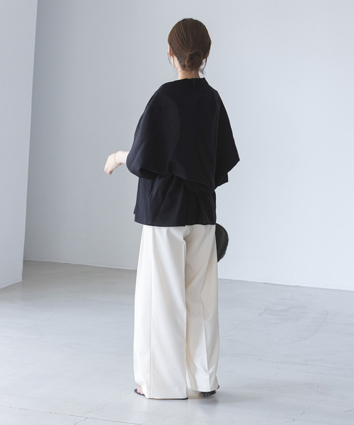 Noble（ノーブル）の「ボレロアンサンブルブラウス（シャツ/ブラウス・レディース・ネイビー/ベージュ・FREE）」の9枚目の写真