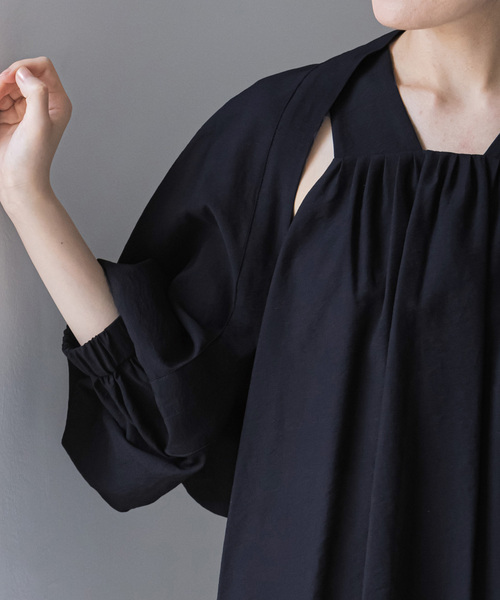 Noble（ノーブル）の「ボレロアンサンブルブラウス（シャツ/ブラウス・レディース・ネイビー/ベージュ・FREE）」の10枚目の写真