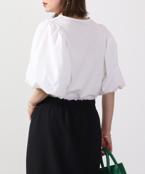 &soiree(アンドソワレ)の「&soiree ボリュームスリーブトップス(シャツ/ブラウス・レディース・ホワイト/ブラック・F)」の12枚目の写真