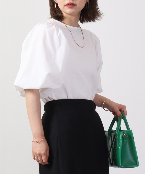 &soiree(アンドソワレ)の「&soiree ボリュームスリーブトップス(シャツ/ブラウス・レディース・ホワイト/ブラック・F)」の10枚目の写真
