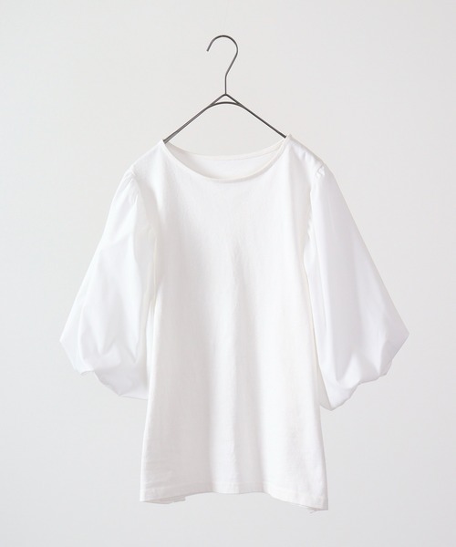 &soiree(アンドソワレ)の「&soiree ボリュームスリーブトップス(シャツ/ブラウス・レディース・ホワイト/ブラック・F)」の3枚目の写真