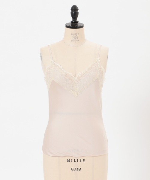 DEICY（デイシー）の「サテン×レースキャミ（キャミソール