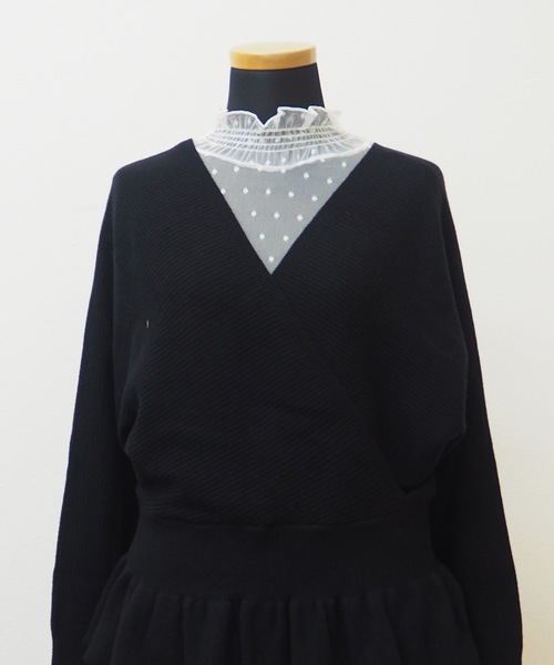 DiamondHearts（ダイヤモンドハーツ）の「長袖ドットチュールブラウス（シャツ/ブラウス・レディース・ホワイト/ブラック・X-LARGE/MEDIUM/LARGE）」の8枚目の写真