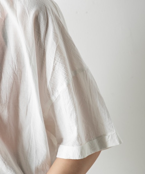 MILLION CARATS（ミリオンカラッツ）の「【STYLE4】バックスカラップチュニック（シャツ/ブラウス・レディース・オフホワイト/パープル/ブラック・FREE）」の14枚目の写真